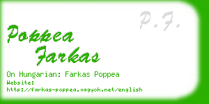 poppea farkas business card